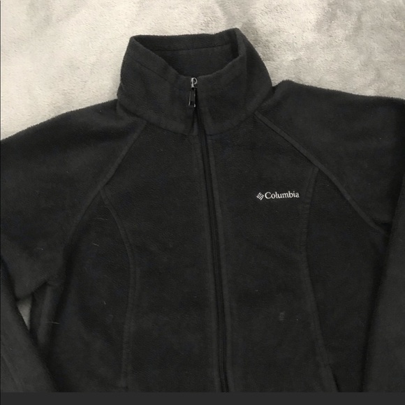 Columbia black fleece jacket  sz Petite  Medium - Picture 5 of 6